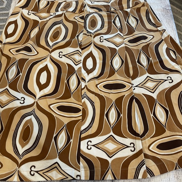 S.L.B Dresses & Skirts - Brown Geometric Midi Skirt